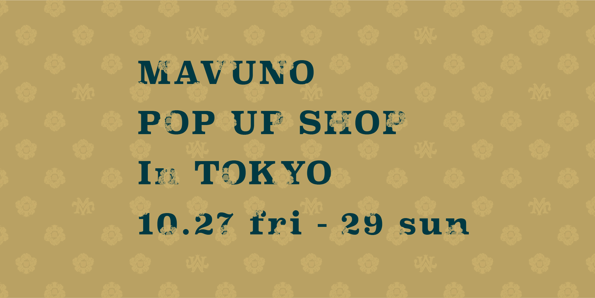 MAVUNO  POP UP SHOP in  TOKYO 2023 autumn